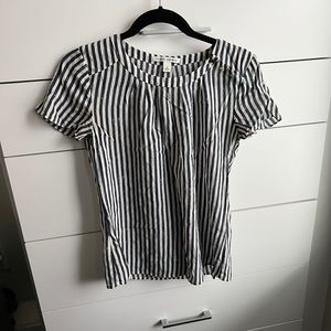 Banana Republic Striped Silk Blouse